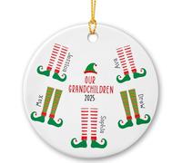 Nos Petits-Enfants Décoration De Noël A Suspendre Décoratifs Ornement Suspendu avec Ficelle Pendentif De Noël pour Salon Fête Maison