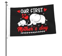 Nos premiers drapeaux de fête des mères pour l'extérieur 2x3 pieds double face robuste bannière drapeau pour la maison cour festival extérieur jardin décoration drapeau de bienvenue