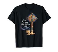 Nos prières s'élèvent Devant Dieu (Apocalypse 8:4 Cross) T-Shirt