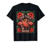 Nos rochers de Flamants Roses Assortis à la Famille pour Les Vacances d'été T-Shirt