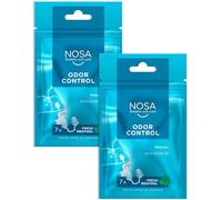 NOSA odor control | Bouchon de nez | Eviter les odeurs désagréables | Design unique | Discret | Contrôle des odeurs | Lot de 2x7 | Senteur fraîche de menthol | Facile à respirer
