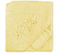 NOSBEBES ® Fabriqué en EUROPE Sortie de bain brodé, peignoir, 100% COTON idee cadeau naissance bébé, Serviette de Bain Bébé (JAUNE BEBE)