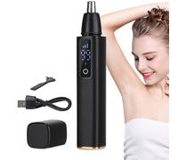 Nose Hair Trimmer, Waterproof Face Cleaning Tool with Digital Display, 4.96x0.83x0.83inches, Precision Nose and Ear Hairs Clipper for Men, 3-Speed Adjustable Grooming Device, Portable, Easy to Use