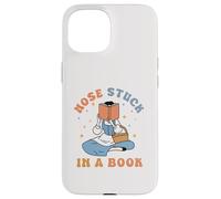Nose Stuck In A Book Lover Coque pour iPhone 15
