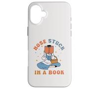 Nose Stuck In A Book Lover Coque pour iPhone 16 Plus