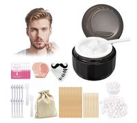 Nose Wax Kit avec Mini Chauffe-Cire USB pour Nez, Sourcils, Visage & Oreilles, Inclut 100g de Cire Coco, 10 Applicateurs et 10 Pochoirs pour Moustache - Épilation Rapide, Facile et Sans Douleur