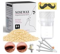 Nose Wax Kit, Kit de Cire pour Nez, 100g de Cire, Bâton de Cire Nez, 20 Applicateurs de Cire de Nez, Le Kit d'Épilation du, Autocollants Barbe Moustache, Rapide, Cire pour Homme et Femme