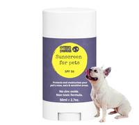 Noseprint Bâton Solaire SPF 50 pour Chiens & Chats 50ml Sans Oxyde de Zinc Formule Non Toxique Nez Oreilles & Peau Sensible