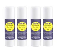 Noseprint Colle solaire SPF 50 pour chiens et chats, paquet de 4 x 5 ml, protection solaire non toxique, sans oxyde de zinc, après-shampoing pour nez, oreilles et zones sensibles