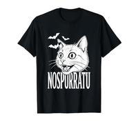 Nospurratu Vampurr Spooky Cat Vampire Halloween Ghoul T-Shirt Graphique avec Valeur