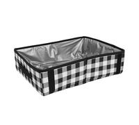 Nosqew Bac à Litière Portable, Bac à Litière Pliable pour Chat de Voyage avec Tissu Oxford Imperméable et étanche de Grande capacité, pour Chats, Utilisation en Voiture en Plein A