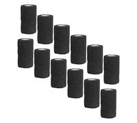 Nosqew Bandage Auto-adhésif en Latex Naturel, élastique à Fort Support, Matériau Non tissé pour Vaches, Chiens, Chevaux, Chats, 10cm, 12 Pièces (Noire)