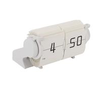 Nosqew Calendrier à Bascule Automatique, Mini Réveil de Bureau Numérique Mécanique Rétro avec Bouton de Commutation Bleu Fort, Format 12 Heures pour Salon, Bureau, Salle D'étude (Blanche)