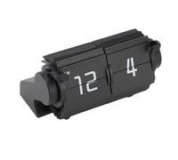 Nosqew Calendrier à Bascule Automatique, Mini Réveil de Bureau Numérique Mécanique Rétro avec Bouton de Commutation Bleu Fort, Format 12 Heures pour Salon, Bureau, Salle D'étude (Noire)