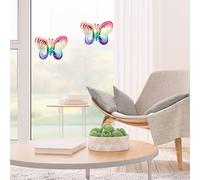 Nosqew Carillons éoliens Papillon Réfléchissant Moulin À Vent Rotatif Couleur Vive Décoration De Jardin Extérieur Plastique ABS 21x15cm pour Jardin Verger Terres Agricoles Cour (Verte)