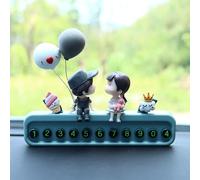 Nosqew Carte de Stationnement Temporaire Lumineuse, Plaque D'immatriculation de Téléphone de Voiture (Pantalon Gris pour garçons et Filles - Bleu Clair)