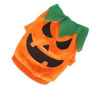 Nosqew Chemise d'halloween pour Chien - Costume de Fantôme de Citrouille - Doux et élastique - Confortable - Tenue de Cosplay pour Chiens de Petite et Moyenne Taille - pour Fête D (S)