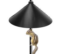 Nosqew Déflecteurs D'écureuils pour Mangeoires à Oiseaux, Couverture Suspendue Extérieure, Piège à écureuils en PVC Anti-écureuils, Mangeoire à Oiseaux, (Style tige (avec clips fixes hauts et courts))
