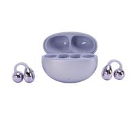 Nosqew Écouteurs à Clipser Inspirés des Bijoux, écouteurs sans Fil Bluetooth 6.0 avec Suppression Active du Bruit ANC ENC et Conception de Boucles d'oreilles à Nœud, pour Les Voya (Violet)