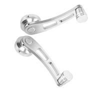 Nosqew Enrouleur de Poignée de Fenêtre en Alliage de qualité Supérieure, Léger, élégant, Facile à Utiliser, Durable, Durable pour Voiture Classique, 2 Pièces (Argent)