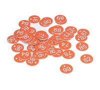 Nosqew Étiquettes Rondes Numérotées de 50 Pièces, pour L'élevage D'animaux Apicoles avec Trou de 4mm (Nombres 51-100)