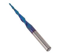 Nosqew Fraise à Bout Sphérique Conique 2 Cannelures en Alliage de Cobalt CNC Fraise de Gravure pour la Sculpture 3D sur Bois Dur en Acier Inoxydable Tige de 1/4 de Pouce