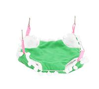 Nosqew Hamac pour Petite Cage pour Animaux Domestiques, Perroquet, Chaud, Suspendu, Nid D'oiseau, Lit de Cabane pour Hamsters, Planeurs en Sucre, Hamster doré, Peluche Douce, Balançoire (Verte)