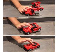 Nosqew Jouet de Déformation de Voiture Robot, Véhicule à Automatique, alimenté par Impact Cool, Cadeau pour Enfants, Plastique ABS Durable, Roues en Caoutchouc de T (Rouge)