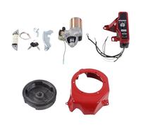 Nosqew Kit de Démarrage électrique GX160 2KW 3KW Kit de Démarreur Haute Performance avec Volant D'inertie électrique Grand Couvercle pour Générateur à 168F 170F Motoculteurs Pompes à