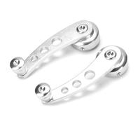 Nosqew Kit de Poignée de Manivelle de Fenêtre en Alliage D'aluminium CNC, Ajustement Universel, Robuste, Durable, Installation Facile pour Chevy Silver 3 Pouces