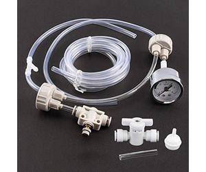 Nosqew Kit de Système de CO2 pour Aquarium, Générateur de CO2 Blanc pour Réservoirs Plantés avec Valve à Tube Pro, Jauge, Bouchon de Bouteille, Essentiel pour la Photosynthèse et la