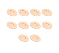 Nosqew Lèvres de Pratique en Silicone 3D Fausses Lèvres Conception de Bouche Ouverte avec des Dents pour la Formation de Maquillage Enseignement 10 Pièces Modèle en Silicone (Peau claire)