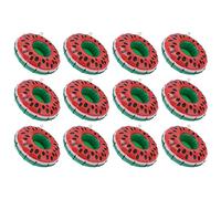 Nosqew Lot de 12 Dessous de Verre Gonflables Flottants en Forme de Pastèque pour Fêtes à la Piscine et Plaisirs d'été en PVC Durable