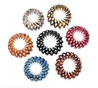 Nosqew Lot de 3 Pinces à Cheveux en Forme de Nid D'oiseau - Boucles Géométriques Vintage Pour Queue de Cheval - Pour Femmes et Filles - Orange, Vert, café, Noir, Réglables, Durables et (Couleur