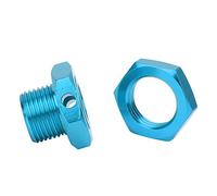 Nosqew Lot de 4 Pilotes Hexagonaux de Roue RC, Kit de Coupleur Hexagonal en Alliage D'aluminium de 17 Mm avec Montage D'essieu de 8 Mm, pour Pièces de Rechange de Voiture HSP HABA (Bleu)