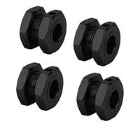 Nosqew Lot de 4 Pilotes Hexagonaux de Roue RC, Kit de Coupleur Hexagonal en Alliage D'aluminium de 17 Mm avec Montage D'essieu de 8 Mm, pour Pièces de Rechange de Voiture HSP HABA (Noir)