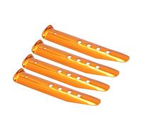 Nosqew Lot de 4 Piquets de Tente, Clous Portables en Alliage D'aluminium avec extrémité en Forme de U et Trous de Verrouillage de Corde pour Le Camping en Plein Air, la Plage, la