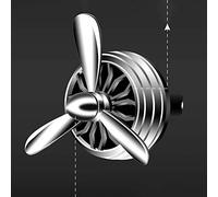 Nosqew Purificateur D'Air Universel pour Voiture Air Force 3 Hélice Diffuseur de Parfum D'arôme Sortie D'aération de Parfum Désodorisant Premium Alliage D'aluminium de (Noire)