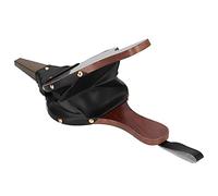 Nosqew Soufflet de Cheminée, Souffleur D'Air Manuel Portatif pour Outils de Feu de Barbecue de Camping en Plein Air, avec Cuir Synthétique Résistant à la Chaleur et Panneau MDF en