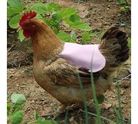 Nosqew Tablier de Poulet, Gilet de Selle de Poule, Vestes de Protection d'ailes de Canard, Accessoires de Soins de Volaille Réversibles pour Poules Pendant la Saison des Amours, Toile de (Rose)