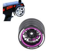 Nosqew Volant télécommandé Léger et Résistant aux Chocs en Alliage D'aluminium RC pour NB4 SANWA MT41 MT51 M12 M17 FUTABA 4PX 7PX 10PX Series (Violette)