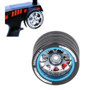 Nosqew Volant télécommandé Léger et Résistant aux Chocs en Alliage D'aluminium RC pour NB4 SANWA MT41 MT51 M12 M17 FUTABA 4PX 7PX 10PX Series (Bleue)