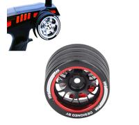 Nosqew Volant télécommandé Léger et Résistant aux Chocs en Alliage D'aluminium RC pour NB4 SANWA MT41 MT51 M12 M17 FUTABA 4PX 7PX 10PX Series (Rouge)