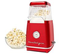 Nostalgia CLHAP12RD Classic Retro Healthy Hot Air Tabletop Popcorn Maker, Makes 12 Coupes, with Kernel Measuring Scoop, Oil Free, Parfait pour les fêtes d'anniversaire, les soirées cinéma, Red