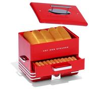 Nostalgia Cuiseur vapeur extra-large style dîner – 20 hot-dogs, 6 chignons – pour saucisses, légumes