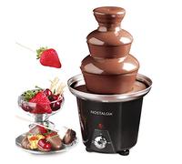 Nostalgia Fontaine à fondue au chocolat de 24 onces, capacité de 1,5 livre, facile à assembler à 3 niveaux, parfaite pour le fromage nacho, la sauce barbecue, le ranch, les liqueurs, noir