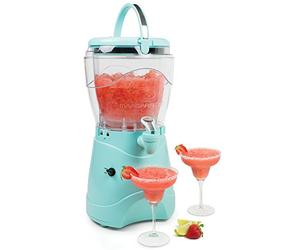 Nostalgia Machine à Boissons Gelées et Machine à Margarita pour la Maison - Fabricant de Slush de 3,7 L avec Bec Verseur en Acier Inoxydable - Facile à Nettoyer et Double Isolation - Aqua