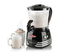 Nostalgia Machine à chocolat chaud rétro et mousseur à lait - Capacité de 4 tasses, réglage de la chaleur et de la mousse - Pour cappuccino, latte, boissons froides - Bec verseur anti-goutte