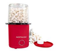 Nostalgia Machine à pop-corn à air chaud avec 8 tasses, bol et couvercle 2 en 1, tasse doseuse de 56 ml, pop maïs sans huile pour soirée cinéma, collations, fêtes d'anniversaire et plus encore