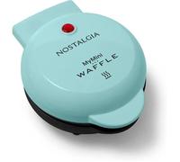 Nostalgia MyMini Gaufrier Electrique Personnel, Surface de Cuisson de 25 mm, Gaufrier pour Pommes de Terre Rissolees, Pain Perdu, Fr